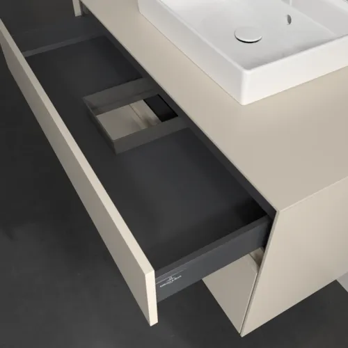 VILLEROY BOCH Collaro Waschbeckenunterschrank, mit Beleuchtung, 2 Auszüge, 1000 x 548 x 500 mm, Cashmere Grey / Cashmere Grey #C016B0VN, Bild 8