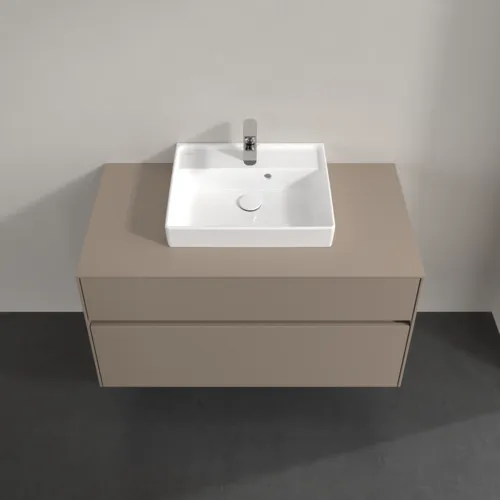 Bild von VILLEROY BOCH Collaro Waschbeckenunterschrank, mit Beleuchtung, 2 Auszüge, 1000 x 548 x 500 mm, Taupe / Taupe #C016B0VM