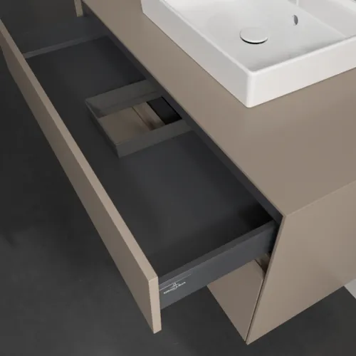 Bild von VILLEROY BOCH Collaro Waschbeckenunterschrank, mit Beleuchtung, 2 Auszüge, 1000 x 548 x 500 mm, Taupe / Taupe #C016B0VM