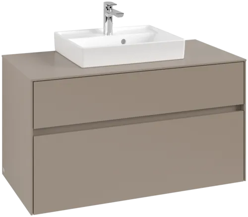 Obrázek VILLEROY BOCH Collaro Vanity unit, with lighting, 2 pull-out compartments, 1000 x 548 x 500 mm, Taupe / Taupe #C016B0VM