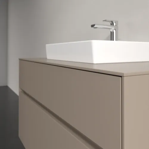 Bild von VILLEROY BOCH Collaro Waschbeckenunterschrank, mit Beleuchtung, 2 Auszüge, 1000 x 548 x 500 mm, Taupe / Taupe #C016B0VM