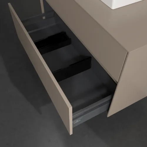 Bild von VILLEROY BOCH Collaro Waschbeckenunterschrank, mit Beleuchtung, 2 Auszüge, 1000 x 548 x 500 mm, Taupe / Taupe #C016B0VM