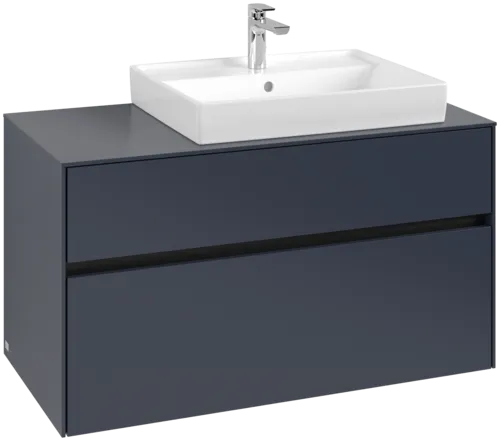 Picture of VILLEROY BOCH Collaro Vanity unit, 2 pull-out compartments, 1000 x 548 x 500 mm, Marine Blue / Marine Blue #C01800VQ