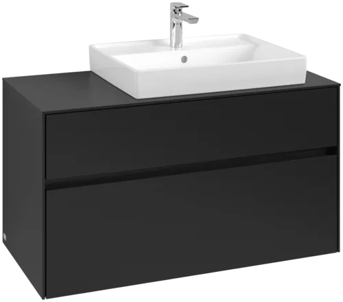 Obrázek VILLEROY BOCH Collaro toaletní skříňka, 2 výsuvy, 1000 x 548 x 500 mm, Volcano Black / Volcano Black #C01800VL