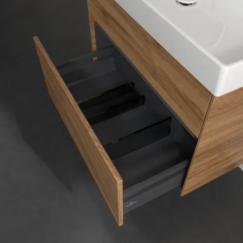 Bild von VILLEROY BOCH Collaro Waschbeckenunterschrank, 2 Auszüge, 754 x 546 x 444 mm, Kansas Oak #C01000RH