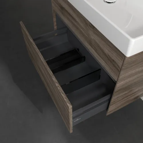 Bild von VILLEROY BOCH Collaro Waschbeckenunterschrank, 2 Auszüge, 754 x 546 x 444 mm, Stone Oak #C01000RK