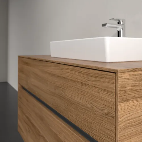 Bild von VILLEROY BOCH Collaro Waschbeckenunterschrank, mit Beleuchtung, 2 Auszüge, 1000 x 548 x 500 mm, Kansas Oak #C015B0RH
