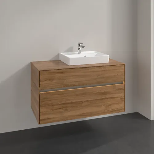Bild von VILLEROY BOCH Collaro Waschbeckenunterschrank, mit Beleuchtung, 2 Auszüge, 1000 x 548 x 500 mm, Kansas Oak #C015B0RH