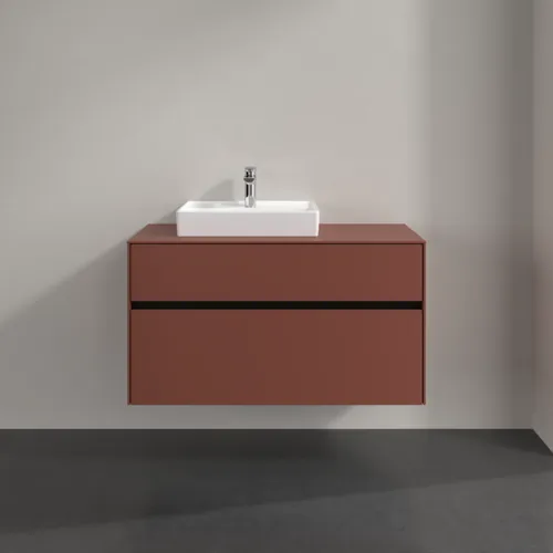 Bild von VILLEROY BOCH Collaro Waschbeckenunterschrank, 2 Auszüge, 1000 x 548 x 500 mm, Wine Red / Wine Red #C01400AH