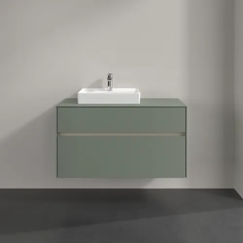 Bild von VILLEROY BOCH Collaro Waschbeckenunterschrank, 2 Auszüge, 1000 x 548 x 500 mm, Soft Green / Soft Green #C01400AF
