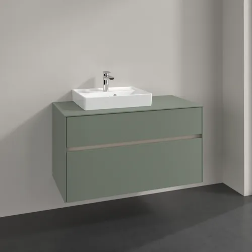Bild von VILLEROY BOCH Collaro Waschbeckenunterschrank, 2 Auszüge, 1000 x 548 x 500 mm, Soft Green / Soft Green #C01400AF