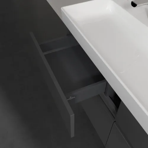 Bild von VILLEROY BOCH Collaro Waschbeckenunterschrank, mit Beleuchtung, 4 Auszüge, 1154 x 546 x 444 mm, Glossy Grey #C012B0FP