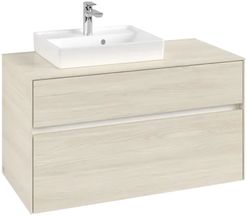 Picture of VILLEROY BOCH Collaro Vanity unit, 2 pull-out compartments, 1000 x 548 x 500 mm, White Oak / White Oak #C01400AA