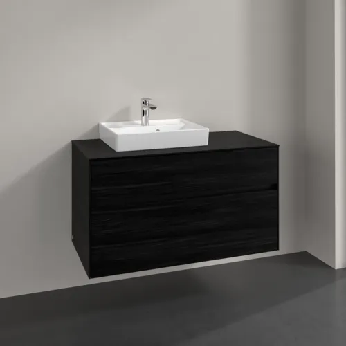 Bild von VILLEROY BOCH Collaro Waschbeckenunterschrank, 2 Auszüge, 1000 x 548 x 500 mm, Black Oak / Black Oak #C01400AB