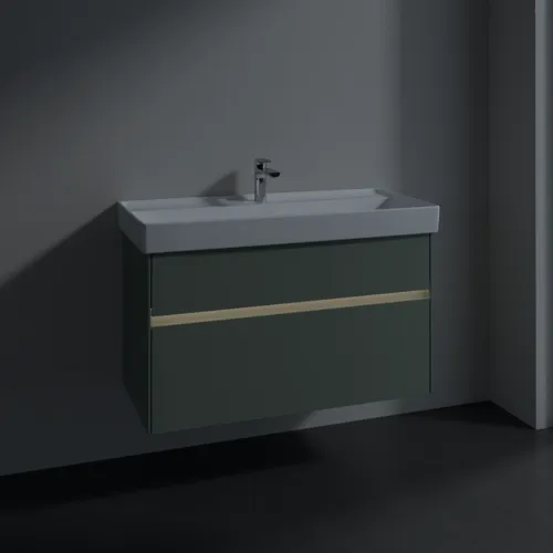 Bild von VILLEROY BOCH Collaro Waschbeckenunterschrank, mit Beleuchtung, 2 Auszüge, 954 x 546 x 444 mm, Soft Green #C011B0AF