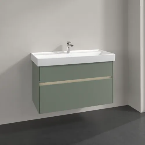 Bild von VILLEROY BOCH Collaro Waschbeckenunterschrank, mit Beleuchtung, 2 Auszüge, 954 x 546 x 444 mm, Soft Green #C011B0AF