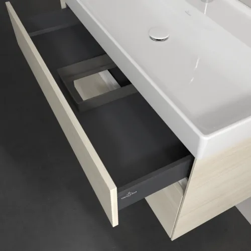 Bild von VILLEROY BOCH Collaro Waschbeckenunterschrank, mit Beleuchtung, 2 Auszüge, 954 x 546 x 444 mm, White Oak #C011B0AA