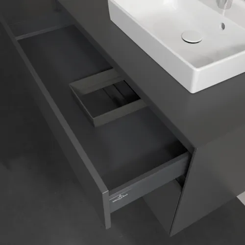VILLEROY BOCH Collaro Waschbeckenunterschrank, mit Beleuchtung, 2 Auszüge, 1000 x 548 x 500 mm, Graphite / Graphite #C015B0VR, Bild 8