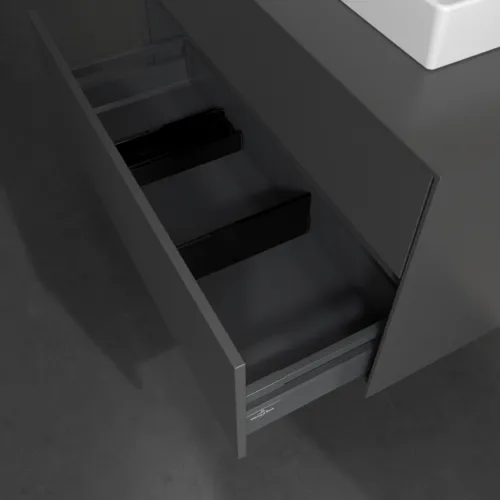 VILLEROY BOCH Collaro Waschbeckenunterschrank, mit Beleuchtung, 2 Auszüge, 1000 x 548 x 500 mm, Graphite / Graphite #C015B0VR, Bild 7