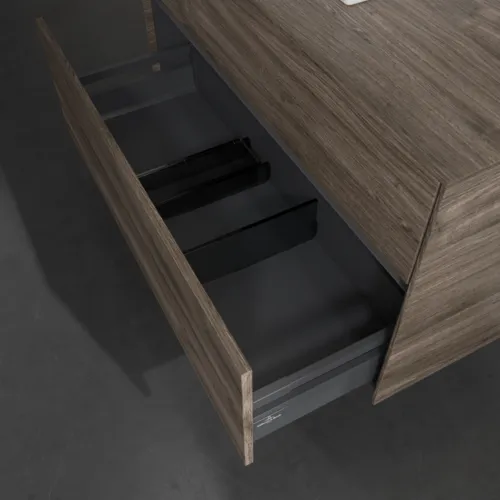 Bild von VILLEROY BOCH Collaro Waschbeckenunterschrank, mit Beleuchtung, 2 Auszüge, 1000 x 548 x 500 mm, Stone Oak #C014B0RK