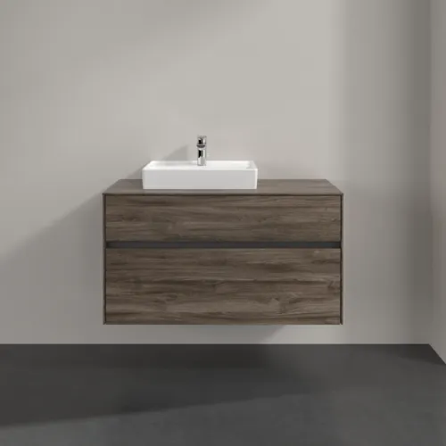 Bild von VILLEROY BOCH Collaro Waschbeckenunterschrank, mit Beleuchtung, 2 Auszüge, 1000 x 548 x 500 mm, Stone Oak #C014B0RK