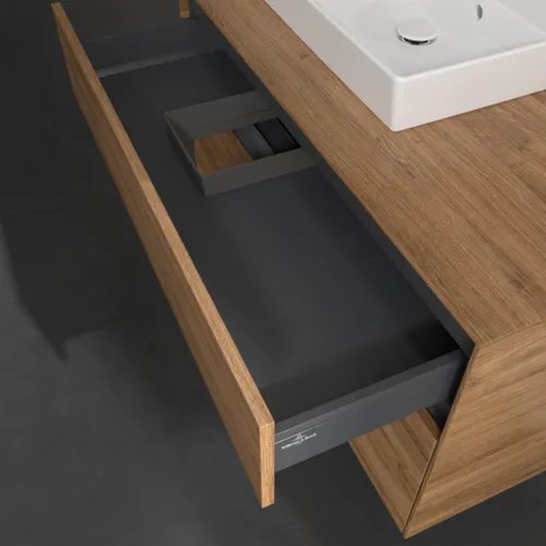 Bild von VILLEROY BOCH Collaro Waschbeckenunterschrank, mit Beleuchtung, 2 Auszüge, 1000 x 548 x 500 mm, Kansas Oak #C014B0RH
