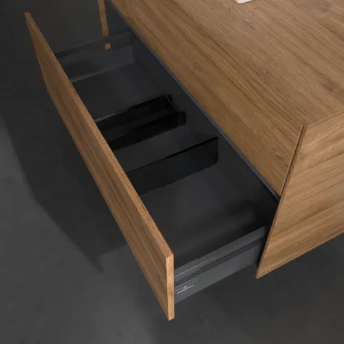 Bild von VILLEROY BOCH Collaro Waschbeckenunterschrank, mit Beleuchtung, 2 Auszüge, 1000 x 548 x 500 mm, Kansas Oak #C014B0RH
