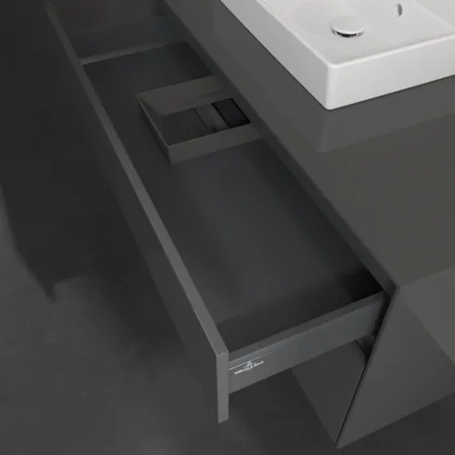 Bild von VILLEROY BOCH Collaro Waschbeckenunterschrank, 2 Auszüge, 1000 x 548 x 500 mm, Glossy Grey / Glossy Grey #C01400FP