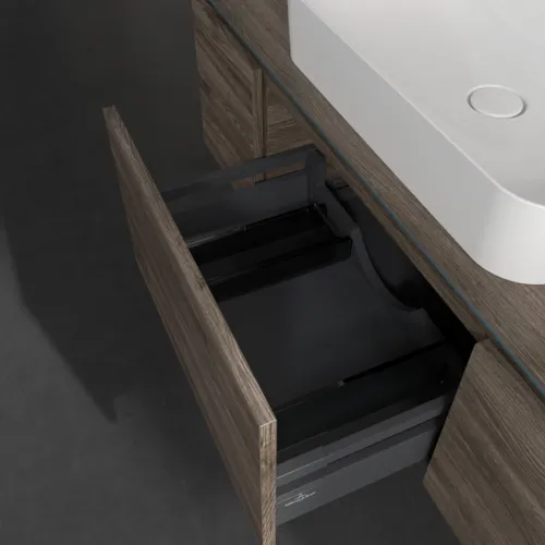 Bild von VILLEROY BOCH Legato Waschbeckenunterschrank, 3 Auszüge, 1200 x 380 x 500 mm, Stone Oak / Stone Oak #B75700RK
