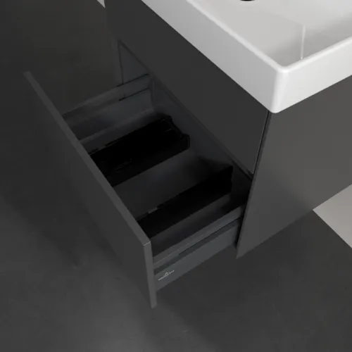 Picture of VILLEROY BOCH Collaro Vanity unit, with lighting, 2 pull-out compartments, 604 x 546 x 444 mm, Graphite #C009B0VR