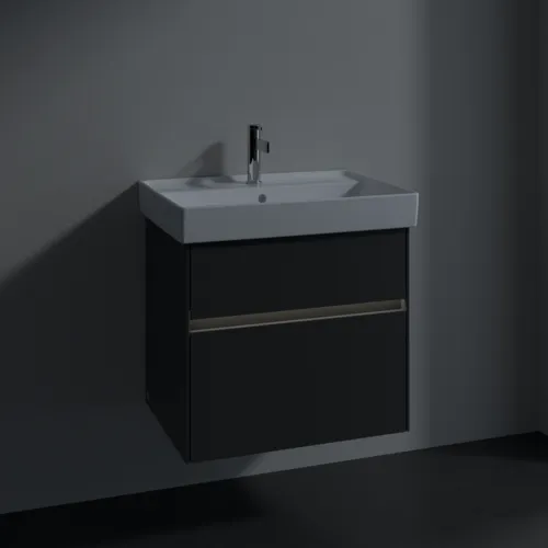 Picture of VILLEROY BOCH Collaro Vanity unit, with lighting, 2 pull-out compartments, 604 x 546 x 444 mm, Graphite #C009B0VR