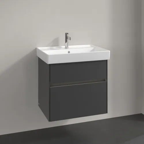 Picture of VILLEROY BOCH Collaro Vanity unit, with lighting, 2 pull-out compartments, 604 x 546 x 444 mm, Graphite #C009B0VR