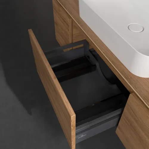 Bild von VILLEROY BOCH Legato Waschbeckenunterschrank, 3 Auszüge, 1200 x 380 x 500 mm, Kansas Oak / Kansas Oak #B75700RH