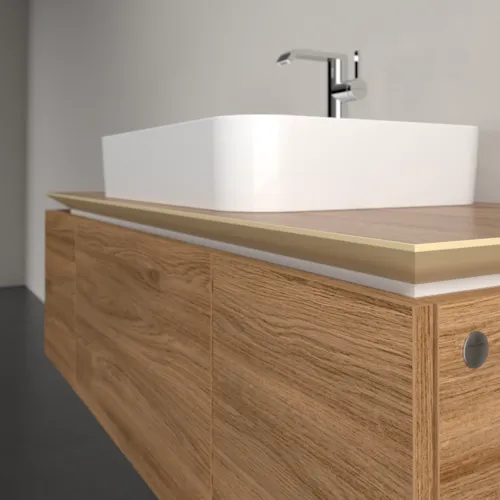 Bild von VILLEROY BOCH Legato Waschbeckenunterschrank, 3 Auszüge, 1200 x 380 x 500 mm, Kansas Oak / Kansas Oak #B75700RH