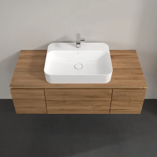 Bild von VILLEROY BOCH Legato Waschbeckenunterschrank, 3 Auszüge, 1200 x 380 x 500 mm, Kansas Oak / Kansas Oak #B75700RH