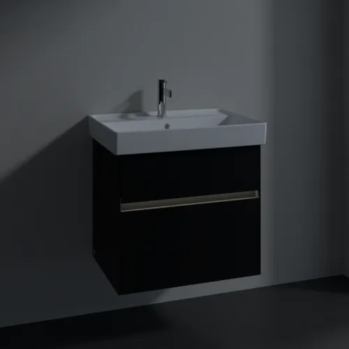 Bild von VILLEROY BOCH Collaro Waschbeckenunterschrank, mit Beleuchtung, 2 Auszüge, 604 x 546 x 444 mm, Volcano Black #C009B0VL