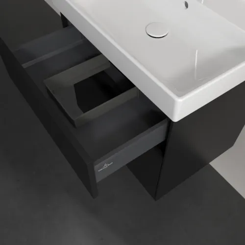 Bild von VILLEROY BOCH Collaro Waschbeckenunterschrank, mit Beleuchtung, 2 Auszüge, 604 x 546 x 444 mm, Volcano Black #C009B0VL