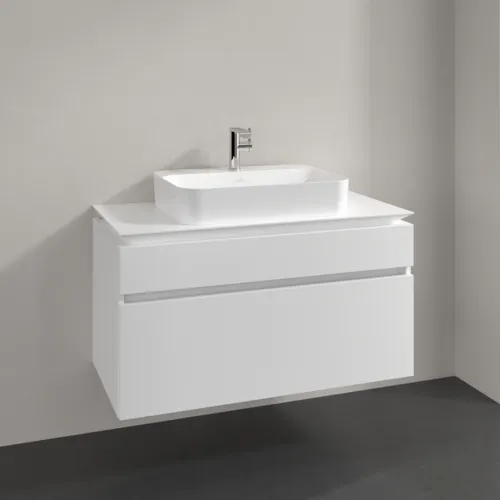 VILLEROY BOCH Legato Waschbeckenunterschrank, 2 Auszüge, 1000 x 550 x 500 mm, White Matt / White Matt #B75600MS, Bild 2