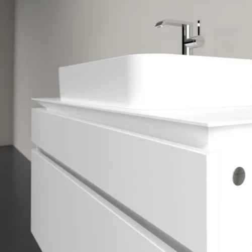 VILLEROY BOCH Legato Waschbeckenunterschrank, 2 Auszüge, 1000 x 550 x 500 mm, White Matt / White Matt #B75600MS, Bild 5
