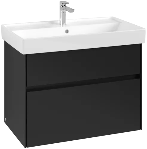 Picture of VILLEROY BOCH Collaro Vanity unit, 2 pull-out compartments, 754 x 546 x 444 mm, Volcano Black #C01000VL