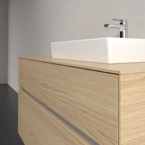 Bild von VILLEROY BOCH Collaro Waschbeckenunterschrank, mit Beleuchtung, 2 Auszüge, 1000 x 548 x 500 mm, Nordic Oak / Nordic Oak #C015B0VJ