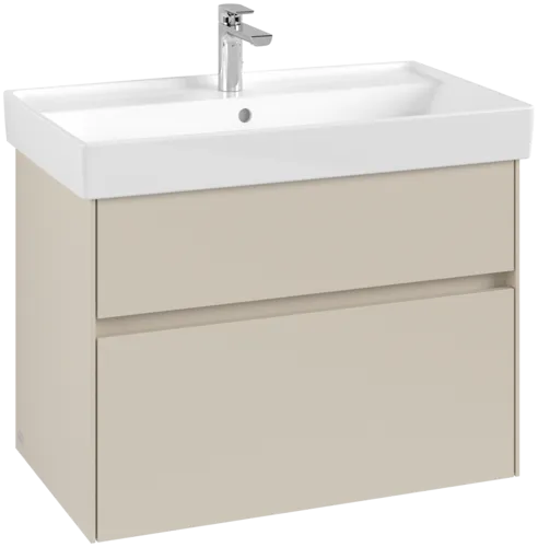 Picture of VILLEROY BOCH Collaro Vanity unit, 2 pull-out compartments, 754 x 546 x 444 mm, Cashmere Grey #C01000VN