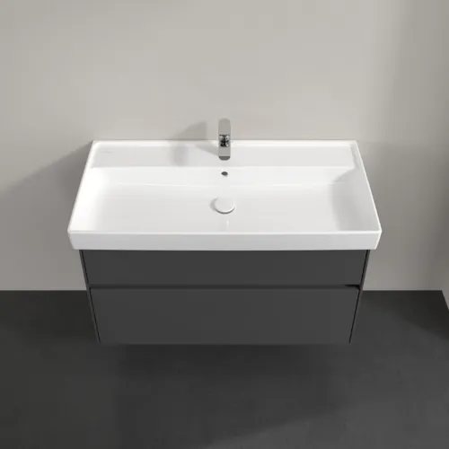 Bild von VILLEROY BOCH Collaro Waschbeckenunterschrank, mit Beleuchtung, 2 Auszüge, 954 x 546 x 444 mm, Glossy Grey #C011B0FP
