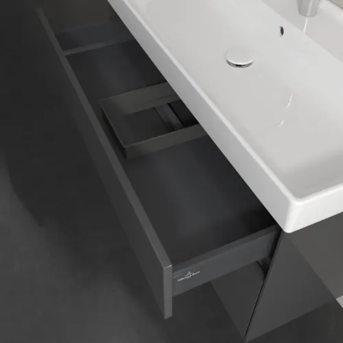 Bild von VILLEROY BOCH Collaro Waschbeckenunterschrank, mit Beleuchtung, 2 Auszüge, 954 x 546 x 444 mm, Glossy Grey #C011B0FP