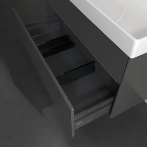 Bild von VILLEROY BOCH Collaro Waschbeckenunterschrank, mit Beleuchtung, 2 Auszüge, 954 x 546 x 444 mm, Glossy Grey #C011B0FP