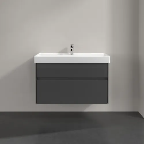 Bild von VILLEROY BOCH Collaro Waschbeckenunterschrank, mit Beleuchtung, 2 Auszüge, 954 x 546 x 444 mm, Glossy Grey #C011B0FP