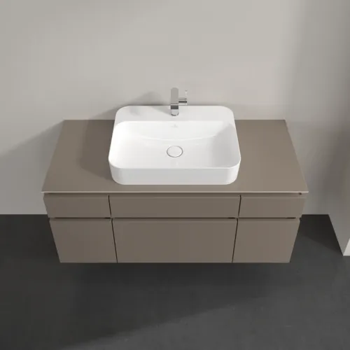 Bild von VILLEROY BOCH Legato Waschbeckenunterschrank, 5 Auszüge, 1200 x 550 x 500 mm, Truffle Grey / Truffle Grey #B75800VG