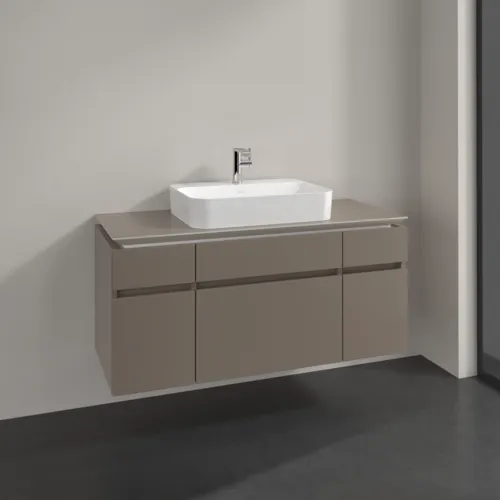 Bild von VILLEROY BOCH Legato Waschbeckenunterschrank, 5 Auszüge, 1200 x 550 x 500 mm, Truffle Grey / Truffle Grey #B75800VG