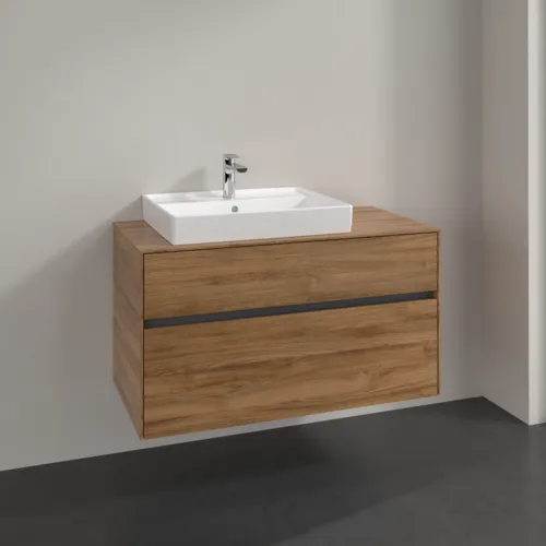 Bild von VILLEROY BOCH Collaro Waschbeckenunterschrank, 2 Auszüge, 1000 x 548 x 500 mm, Kansas Oak #C01700RH