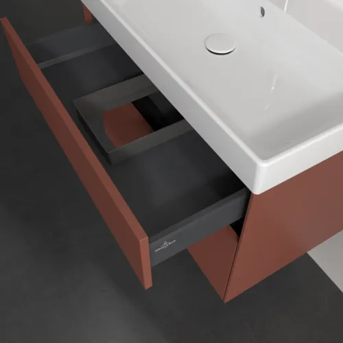 Bild von VILLEROY BOCH Collaro Waschbeckenunterschrank, mit Beleuchtung, 2 Auszüge, 754 x 546 x 444 mm, Wine Red #C010B0AH